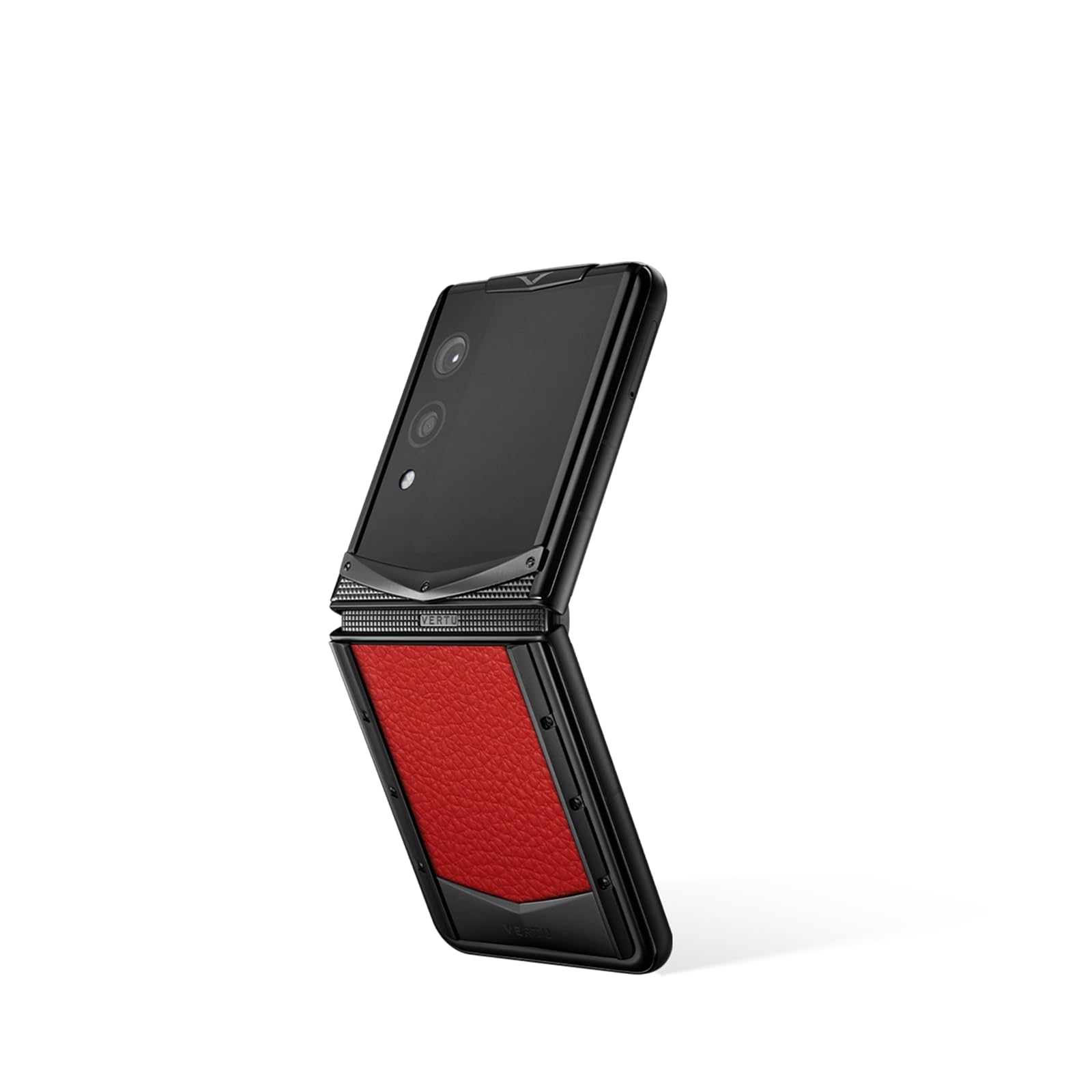 VERTUQuantum Flip Calfskin Series Android Smartphone, Snapdragon 8 Gen 4, 6.9" OLED 120Hz Display, 16GB RAM 1TB Storage, Quantum Privacy System,65W Fast Charging,Dual Screen Design(Raspberry Red)