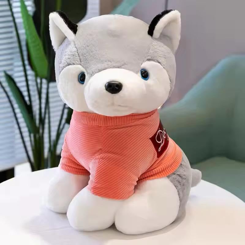 Image of SCOOBA Adorable Husky Dog Soft Toy with Bag 25cm Small (Small Husky Dog)