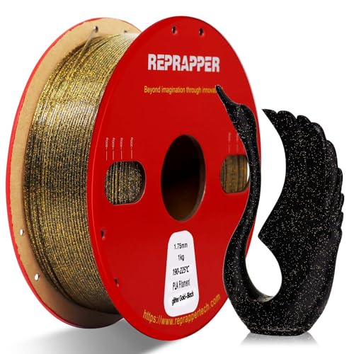 Image of RepRapper Glitter Gold PLA 1, Galaxy Gold 3D Printer Filament 1kg (2.2lbs, Dimensional Accuracy + /- 0.02mm, Fits Most FDM Printers for Metallic Prints