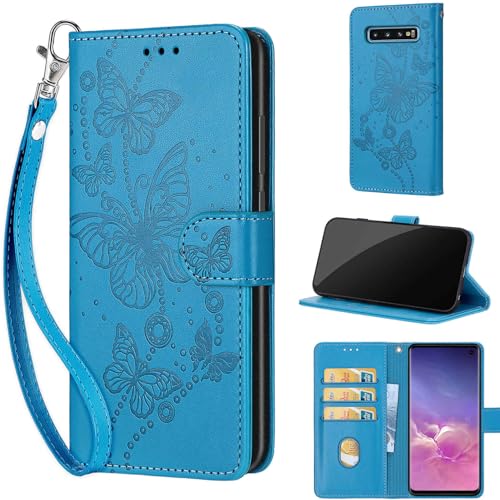 Housse portefeuille Galaxy S10 antichoc protection intégrale 360 à rabat aimanté