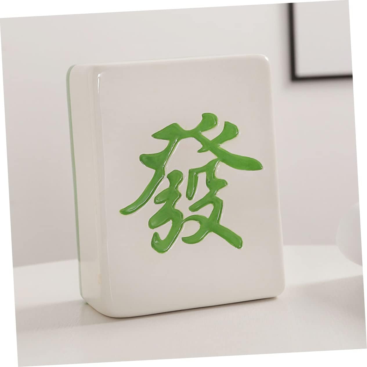 Kisangel Mahjong Piggy Bank Boys and Girls Money Jar for Boys Girls Decorative Savings Box for Bedroom Ceramic Coin Holder