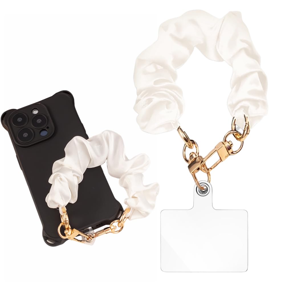 Turkalla Phone Wrist Strap, Scrunchie Phone Lanyard with Tether Tab,Anti-Drop Hands-Free Wrist Strap (G)