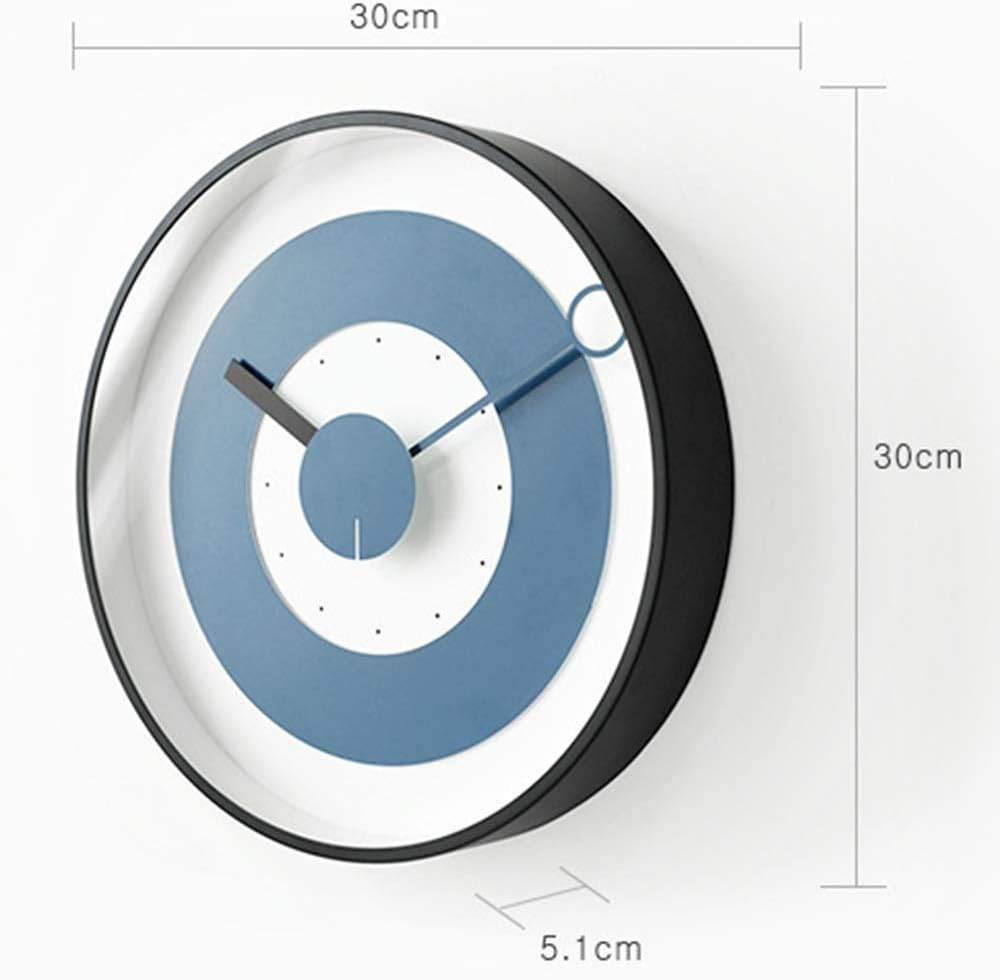 Wall Clock Gray/Blue/Green Cute Creative Wall Clock Living Room Personality Clock Wall Hanging Fashion Nordic Table 300 * 300 (mm) (Color : Gray) (Color : Green)