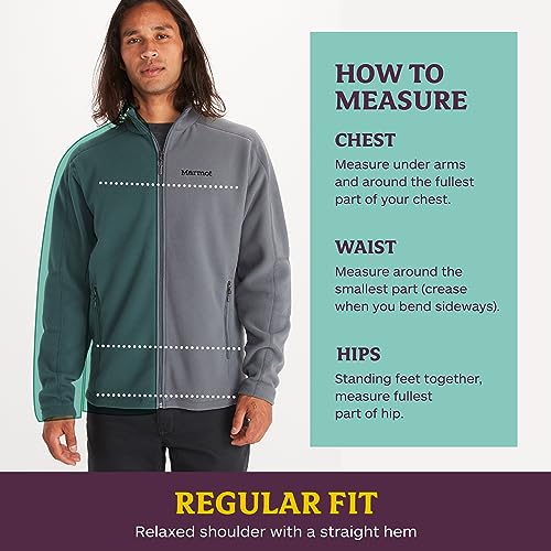 Image of MARMOT Men's Rocklin Full-Zip Jacket - Classic, Warm, Lightweight 100-Weight Fleece Layer