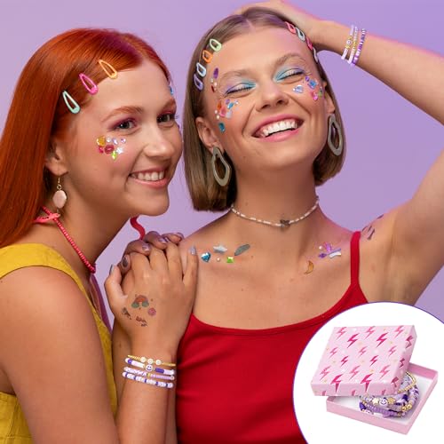 LieToi 7Pcs Preppy Heishi Bracelets for Women Girls - Surfer Bracelets Polymer Clay Stackable Disc Summer Beach Y2K Stretch Birthday Gift4