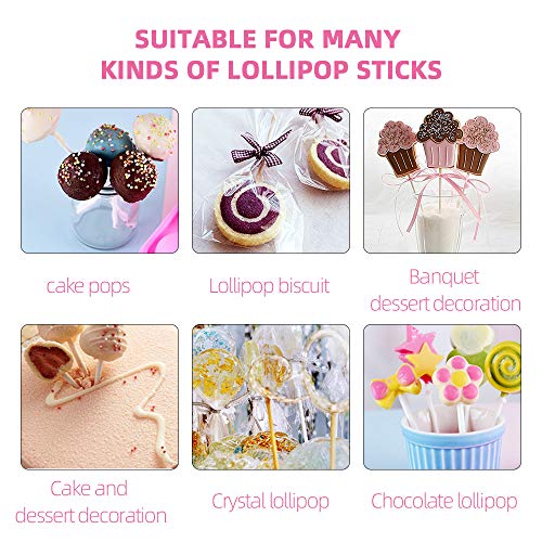 Lollipop Sticks, 200Pcs White Paper Lollipop Sticks 6 Inch Lollipop Treat Sticks Sucker Stick For Chocolate,Cake Topper,Rainbow Candy, Cake Pops(3.5Mm) #TOP5