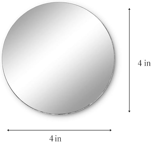 Miniatura 6 de Super Z Outlet Espejo redondo de vidrio de 4 pulgadas para proyectos de manualidades y manualidades, viajes, enmarcado, mosaico, decoración (paquete
