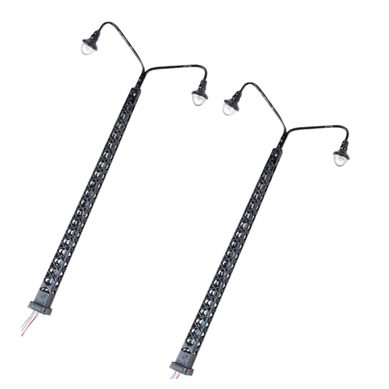 BELLIFFY 2pcs Model Garden Light Lamp Model Scene Decor Mini Garden Light Sand Table Mini Landscape Light Railroad Light Model Mini Simulation Light Model Stainless Steel Plus Abs