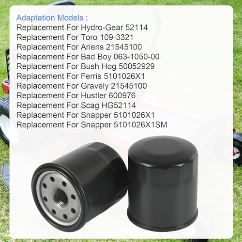 Image of 52114 Oil Filter 2 Pack Replacement For Hydro-Gear 52114 Toro 109-3321 | Replacement For Ariens 21545100, HG52114, Bad Boy 063-1050-00