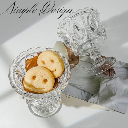 Copas de postre de cristal estables que no se vuelcan al servir 5