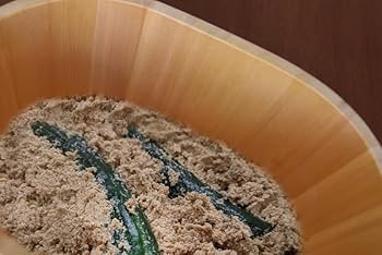 Amazon｜小判型の糠漬け桶 ぬか漬け桶 ぬか櫃 ぬか床 糠床 お櫃 楕円