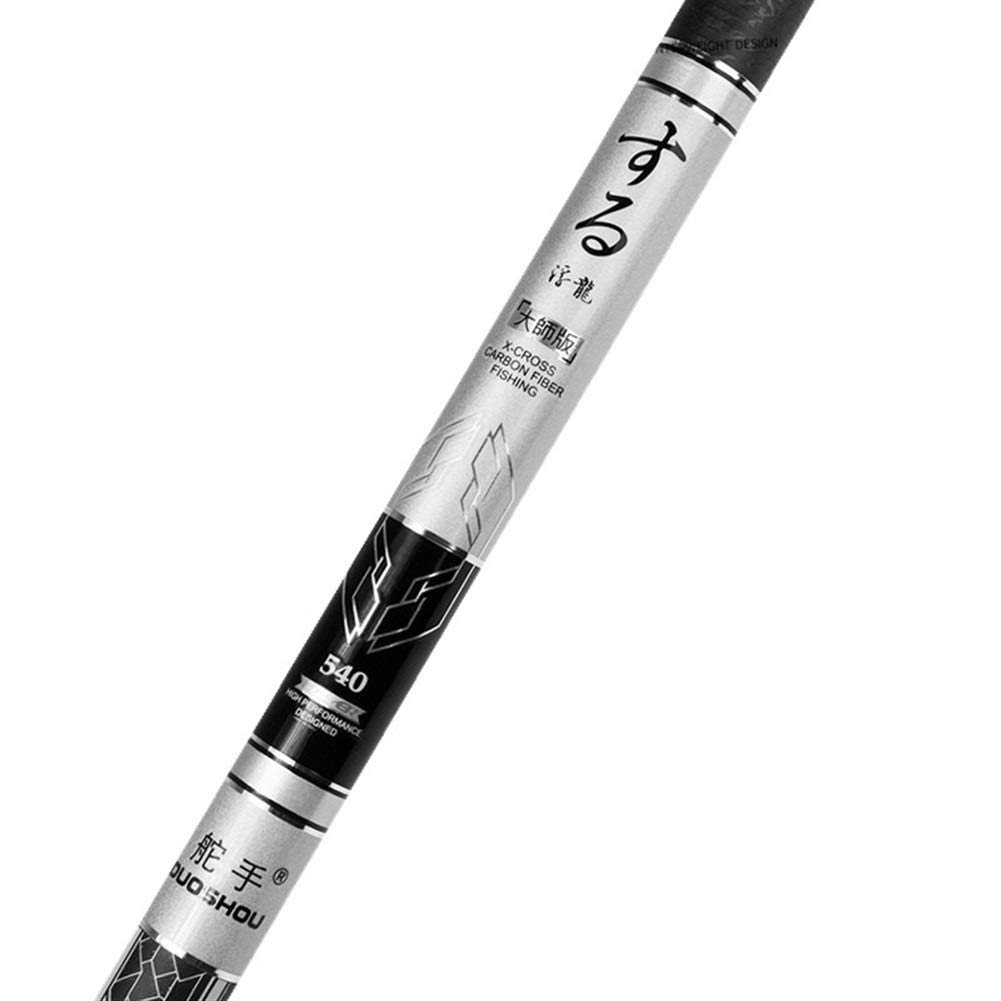 Canna da Pesca,Fishing Rod Canna da pesca telescopica in fibra di carbonio ultraleggera fatta a mano, canna da pesca con lenza fresca da 3,6 metri, 4,5 metri, 5,4 metri, 7,2 metri, 8 metri, 9 metri, 1