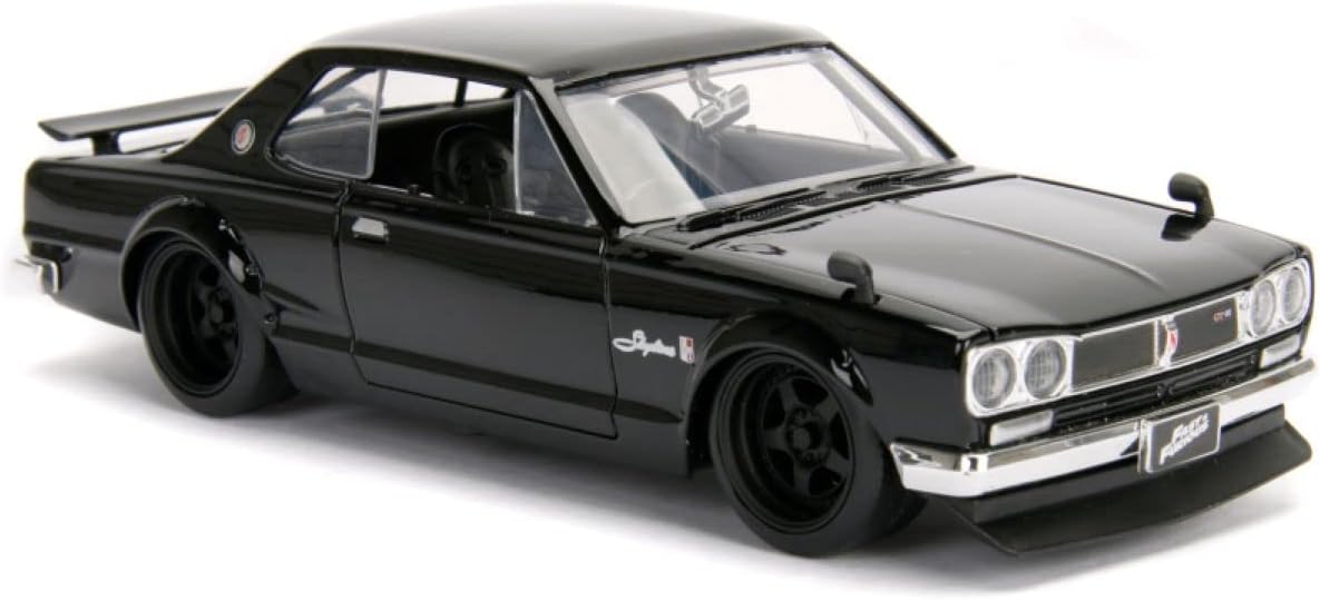 1:24 Brian's 1971 Skyline 2000 GT-R-Black, Metal, One Size