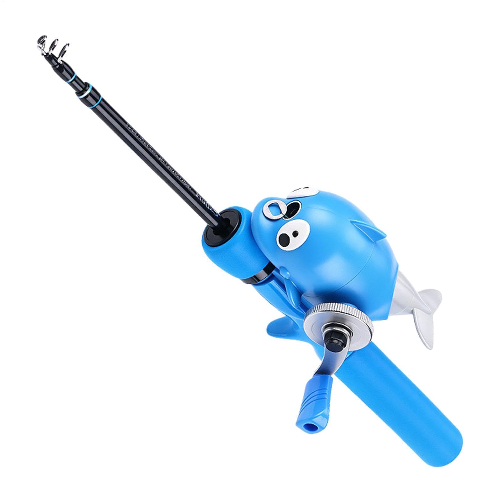 Canne À Pêche Enfant Dauphin Télescopique Portable Avec Moulinet