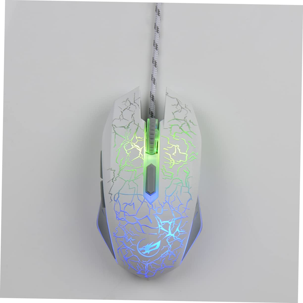 Gadpiparty 2pezzi Mouse Ottico Usb Per Gaming Con Impostazioni Dpi Pulsanti e Illuminazione Rgb Per Pc e Laptop Bianco