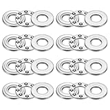 QUARKZMAN 8Stk F6-14M Druckkugellager 6mm Bohrung 14mm Außendurchmesser 5mm Dicke Einreihiges Rollenlager 304 Edelstahl Axialkugellager Mit Unterlegscheiben Für Windspinner Drehdisplays Schn