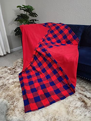 African Maasai Fleece Throw Blanket - Multi-Color Plaid Safari Throw Blanket (74
