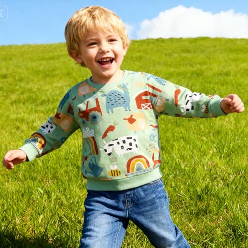 Image of Hongshilian Unisex Kids Cute Cartoon Cotton Sweater Shirt