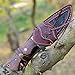 Natural Ash Wooden Handmade Damascus Steel Hunting Knife, Hand Forged Camping Knife, Gift For Him A-096