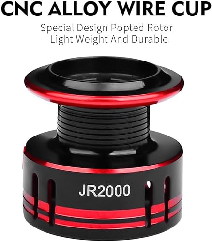 Miniatura 8 de Metal Spinner Fishing Reel with 1BB Bearing, .2: Gear Ratio, 5KG Max Drag, for Freshwater Saltwater Reel, Beginner Fishing Reel, Blue/Red(Red)