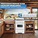 Unique Appliances UGP-24CR OF1 W Off- Grid Classic Retro Propane Freestanding Battery Ignition, Range with 4 Burners, 24