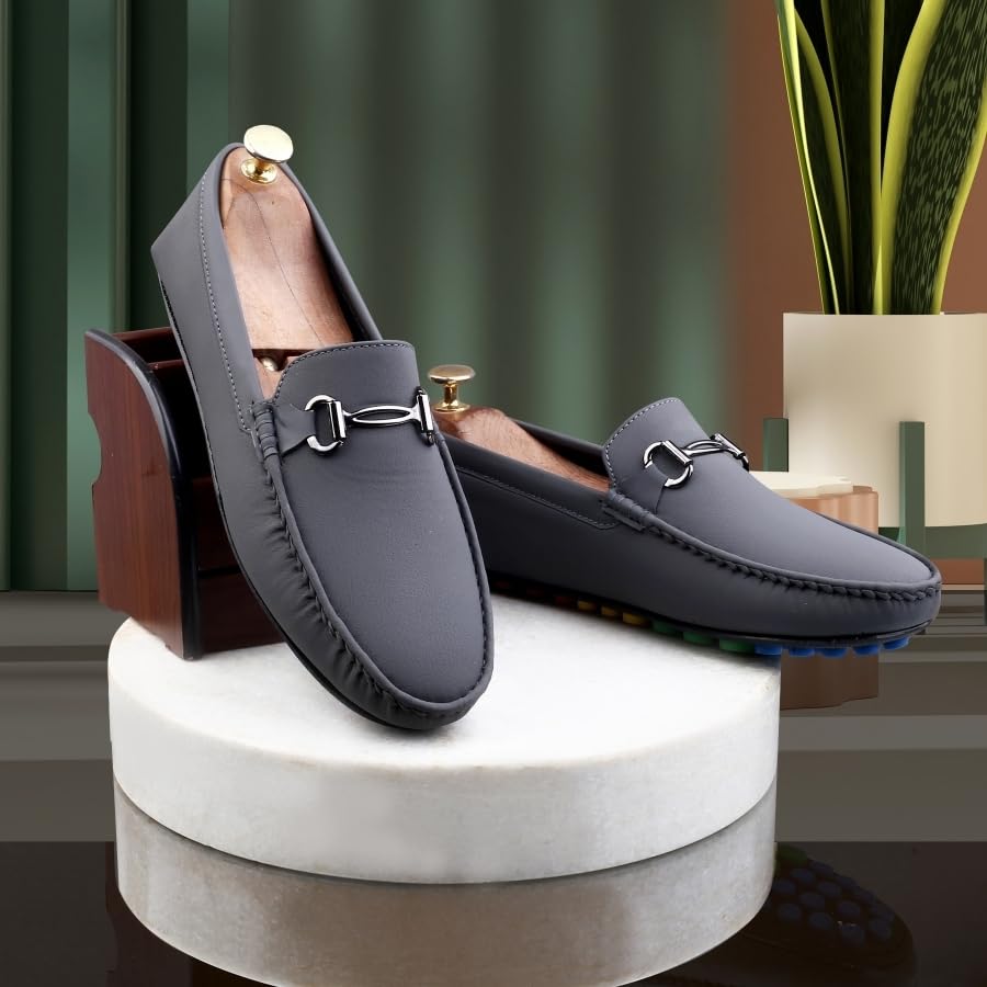 Image of WUGATTI Men's Suede Stylish, Comfortable & Casual Slip-On Loafers