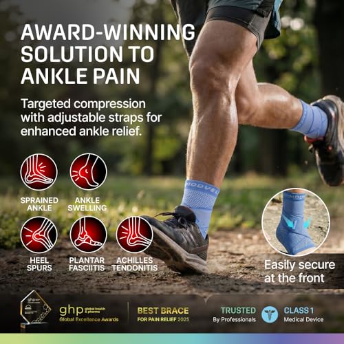 Image of Modvel Foot & Ankle Brace Socks with Adjustable Support Strap - Compression Sleeve for Sprained Ankle, Plantar Fasciitis Relief Tendonitis & Arthritis, Stabilizing Foot & Ankle Support for Women & Men