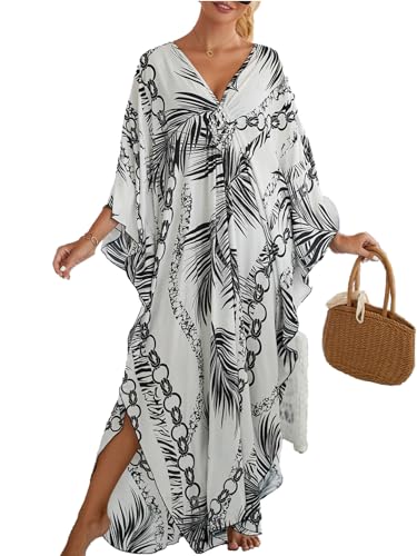 MERCIY Damen Strandkleid Strandponcho Oversize Bikini Cover Up Sommer Strandkleid Bikini Tunika Cover Up Strandurlaub Wandern