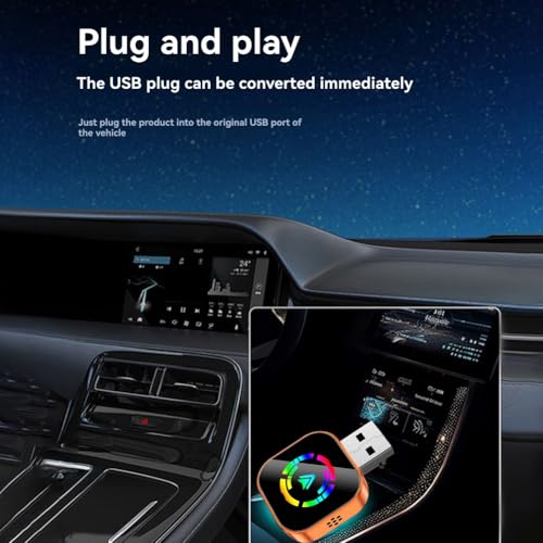 Adaptador inalámbrico CarPlay 2 en 1 sin cables molestos con Android Auto y Bluetooth 5.0 5