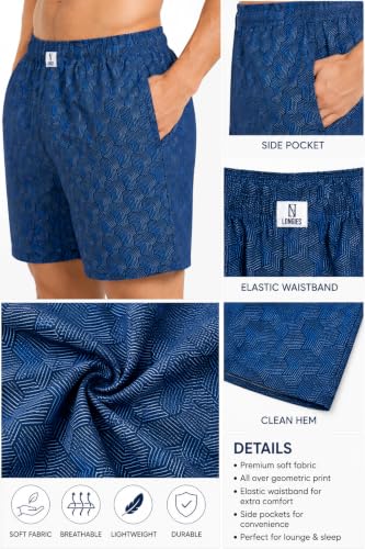 Image of Longies Men's Cotton Printed Regular Boxer Shorts