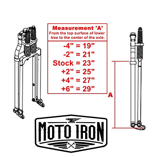 Moto Iron 113-0074 Springer Front End +6 Inch Over Black Fits Harley Davidson thumb #3