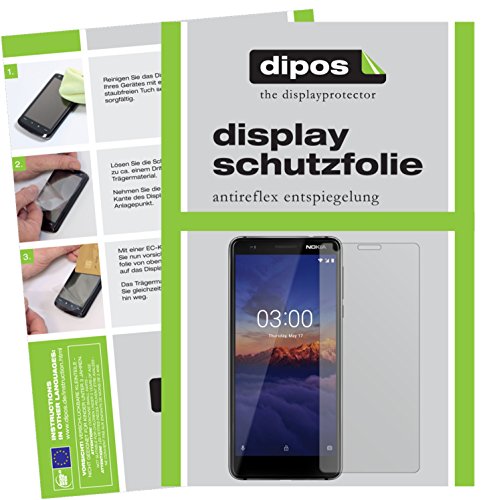 dipos I 6X Protector de Pantalla Mate Compatible con Nokia 3.1 pelicula Protectora