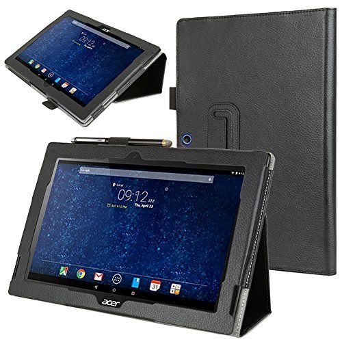 Evecase Acer Iconia Tab 10 A3A30 Case, SlimBook Leather Folio Stand Case Cover