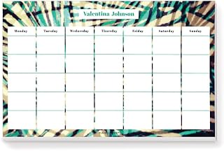Personalized Family Weekly Planner, Custom Meal and Grocery Memopad, To Do List Planner Organizer, Stationary 5.5 x 8.5 Inches, 50 sheets