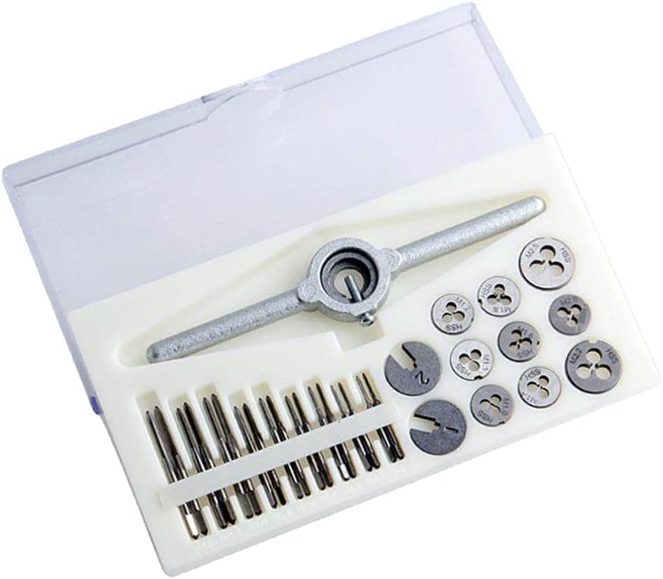 31PCS Fine Tap & Die Precision Metric M1-M2.5 Set for Metal and Plastic