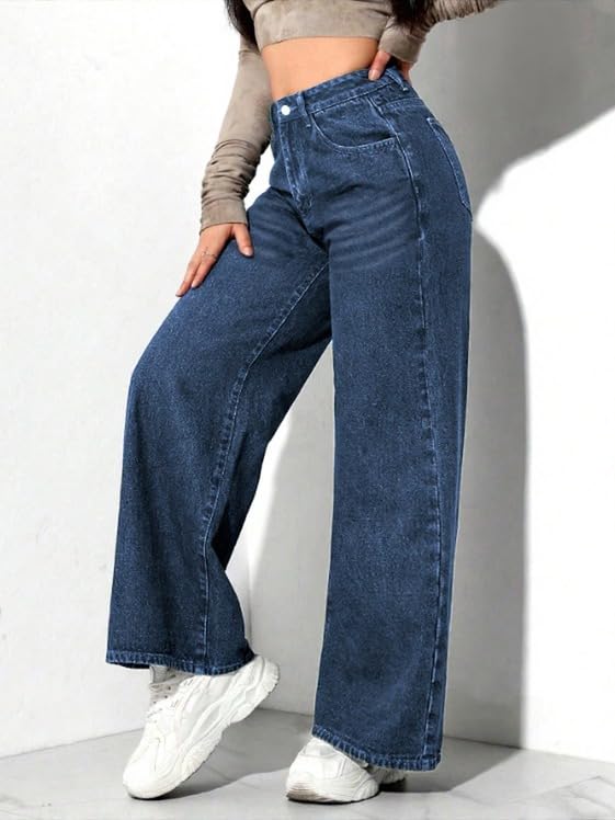 Image of Ben Martin Baggy Jeans for Women || Women,s Loose Jean Pants || Oversized Jean's for Women's || Wide Leg Jean,s for Woman || Casual Jins for Woman's || Loose Jin Pant for Woman,s 3-BM-JJ33