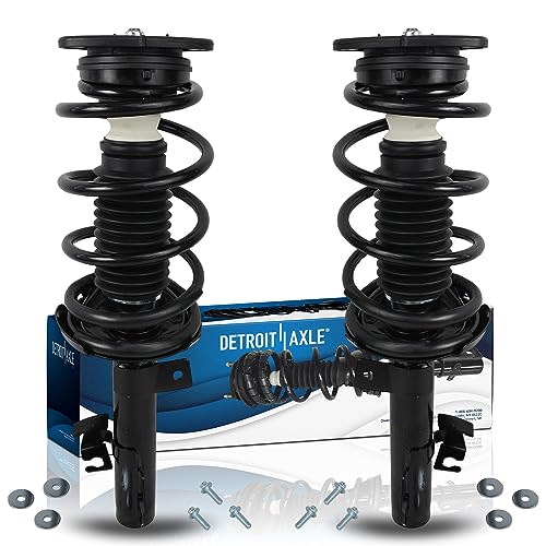 Image of Detroit Axle - 2 Front Struts for 2004-2013 Mazda 3, 2006-2010 Mazda 5 Complete Front Struts w /Coil Spring 2005 2007 2008 2009 Replacement Quick Install Ready Strut Shocks Assembly