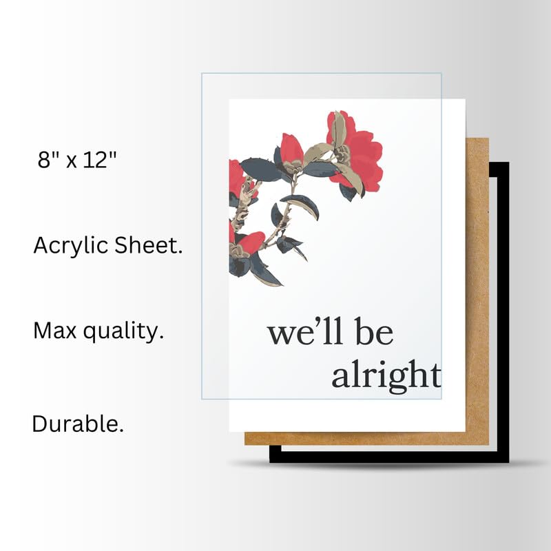 Image of Wall Framed Posters | 8x12 inch size | Motivational Quotes Posters |Motivational inchWe'll Be Alright inch Photo Frame - Inspirational Wall Decor for Home, Office, Bedroom, and Living Room