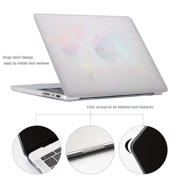Housse clavier et coque MacBook Pro 14 funky au motif soigné