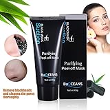 Peel Off Mask, Blackhead Facial Mask, Blackhead Remover Black Mask Deep Clean Mask , Premium Quality Mask Purifying Deep Cleansing Acne Resist Oily Skin Strawberry Nose Tearing style Cleansing Mask