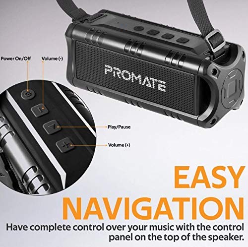 Promate Escalade 40 W, Wytrzymały, Wodoszczelny, Bezprzewodowy Głośnik Bluetooth IPX5, Idealny w Podróży