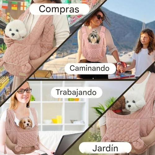 Mochila para perros transpirable con bolsillos de almacenamiento para viajes cómodos 6