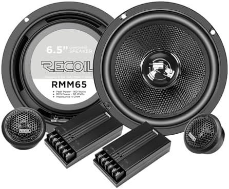 RECOIL RMC65 Echo Series 6.5-Inch Car Audio Component Speaker System Max 320 Watts (Pair) Power Handling