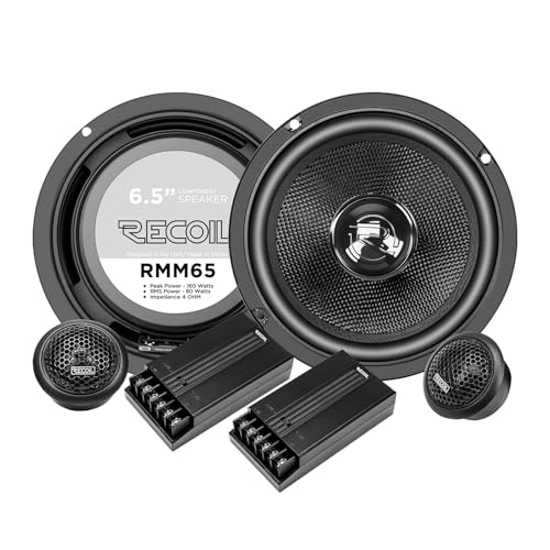 RECOIL RMC65 Echo Series 6.5 Inch Car Audio Component Stereo Speaker System