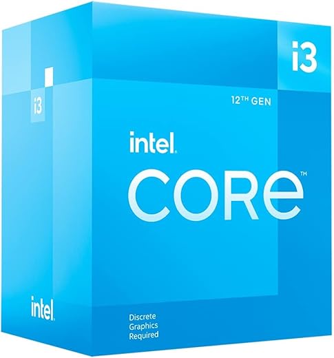 Intel CORE I3-12100F Desktop Processor Core Up to 4.3 GHz Turbo Frequency LGA1700 Socket 600 Series