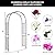 S AFSTAR Metal Garden Arch, 7.2ft/86 Outdoor Arbor for Various Climbing Plant Flower, Arch Trellis for Wedding Garden Bridal Party Festival Decoration, Easy-to-Assemble