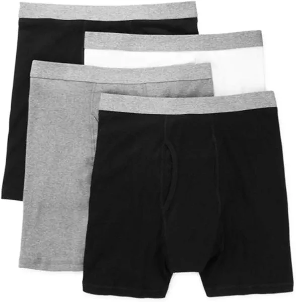 Stafford 4 Pack Boxer Briefs - Big & Tall Black Grey (3X-Large)