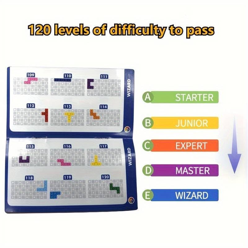 Image of TEC TAVAKKAL IQ Puzles Brain Teaser Game for Kids Portable 3D Logic Puzles 120 Challenges Educational Travel Game for Brain Development, Problem-Solving for Kids Adults (IQ Puzles XOXO)