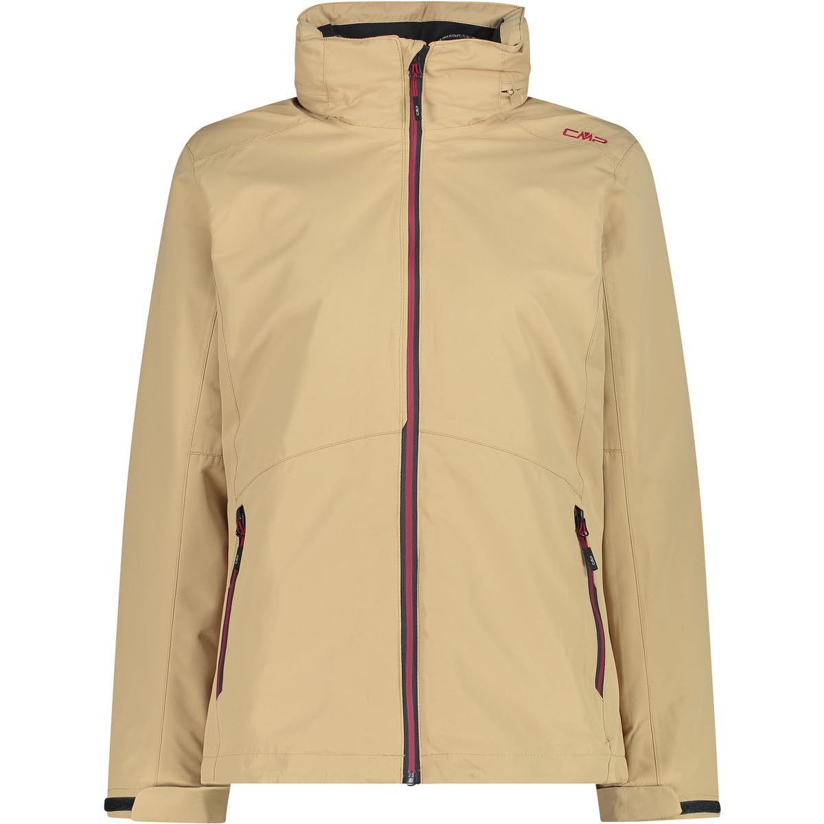 CMP - Woman Jacket Zip Hood Detachble Inn.Jacket, Sesame, M