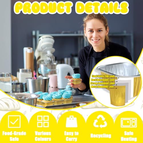 Moldes de aluminio reutilizables con tapas para repostería artesanal 5